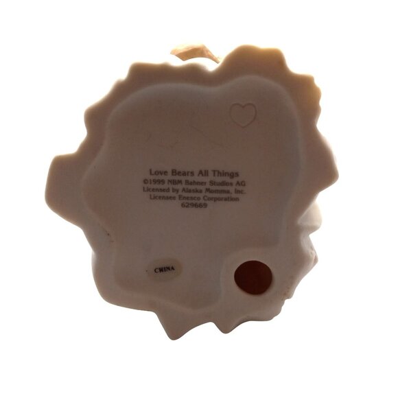 Precious Moments Love Bears All Things Figurine Bride Holding Teddy Bear 1995 - Picture 6 of 7